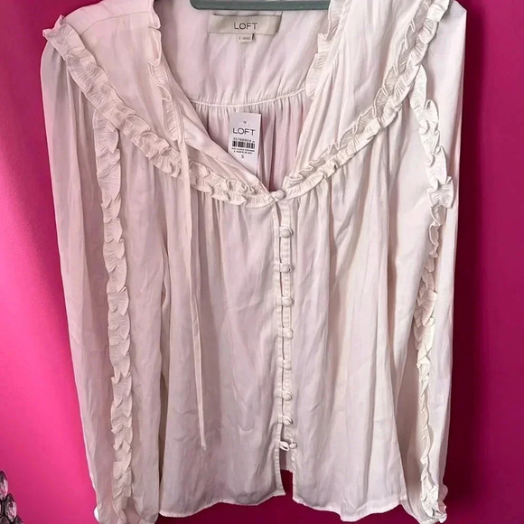 Loft ruffle blouse - Picture 1 of 5